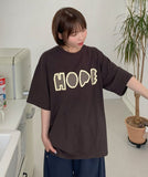 [unisex] Melgo Lettering Over Short Sleeve Tee