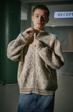 [2-WAY] Java Pattern Zip-Up Knit
