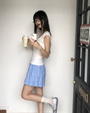 Lina Heartneck Punching Cap Sleeve Shirring Short Sleeve T-Shirt