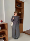 Gelte Wool Round Knit Cardigan