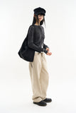 Hiles wide rib round-neck cardigan