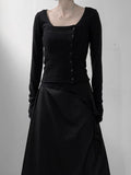 Layered Button Bustier Top