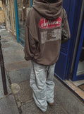 Puffer balloon half-banding denim pants