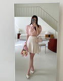 Seon Tweed Flare Mini Skirt