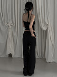 [mnem] patch straight sweatpants