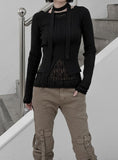 Larsen See-Through Lace Long Sleeve Tee