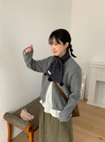 Natoy Ribbed Crop Knit Cardigan