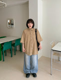 Nyuil Summer Washing Wide Light Blue Denim Pants