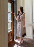 Tenza Stripe Sleeveless Shirt One Piece (Belt Set)
