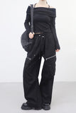 (Unisex) Lotica Zipper Cargo String Pants