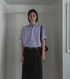 With overfit half shirt