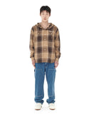 HOODED OMBRE CHECK SHIRT