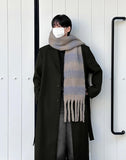 Wool pattern muffler