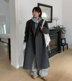 [unisex] Sticky Double Long Wool Coat - Wool 61