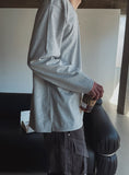 Neutral Basic U-Neck Long Sleeve T-Shirt
