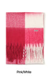 Logo Embroidery Big Check Bold Long Muffler