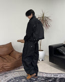 Peren cut-out henley neck long-sleeved T-shirt