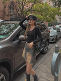 Mono Vintage Denim Mini Skirt