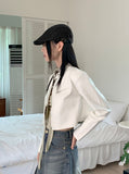 Bottle Biker Pocket Cropped Leather Jacket