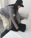 Getty Stripe Frill Layered Long Sleeve T-Shirt