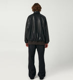 Fox Leather Overfit Pin Jacket