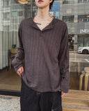 Talo Rib Henley Neck Knit
