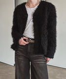 Drau Shaggy V-Neck Cardigan