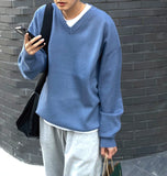 Blue Bird Overfit V-Neck Knit