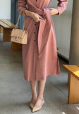 Mazel Collar Shirt Wrap One Piece