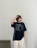 [unisex] Met Star Printing Over Short Sleeve Tee