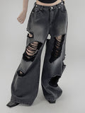 Philip Damage Wide Denim
