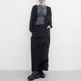 Seleun String Shirring Long Skirt
