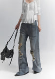 Flash vintage denim pants