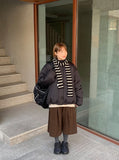Minkant Stripe Knit Muffler
