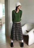 CHECK BUTTON PLEATS SK