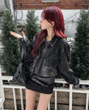 Reverse Crack Wash Two-Way Denim Jacket