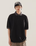Chess Ringer Collar Short Sleeve T-shirt