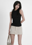 Glam Halter Shirring Top