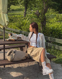 Cotton Snap String Bermuda Pants