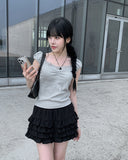 Lit Tiered Mini Skirt Pants