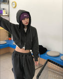 PIGMENT CROP HOODIE ZIP-UP