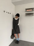 Gunslin Check Sleeveless Button One Piece