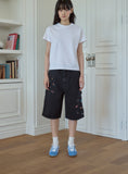 Dino Stitch Bermuda Denim Pants