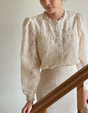 Loa Lace Flower Surgical Blouse