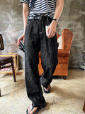 Deept Cool Linen Wide Denim Black