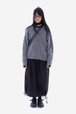 Furry wool hand warmer loose knit