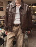 Glow Crack Leather Jacket