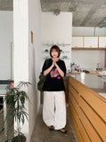 Kak Summer Banding Wide Pants