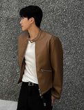 Derock Leather Blouson Jacket