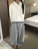 Bnet round button fur short jacket coat